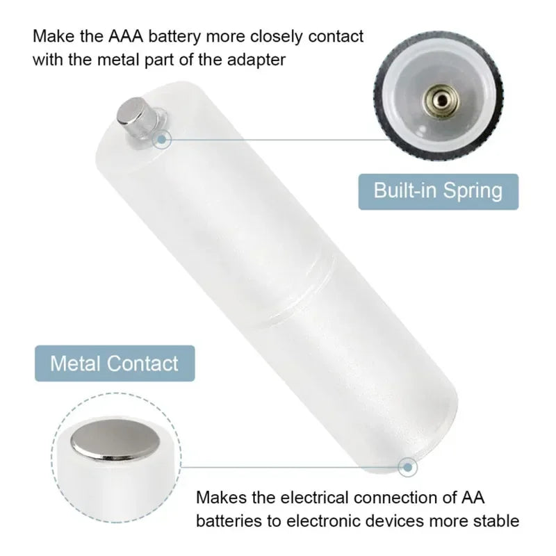 10/15PCS AAA to AA Size Cell Battery Converter Adapter Batteries Holder Storage Box Plastic Case Switcher For AAA to AA Battery