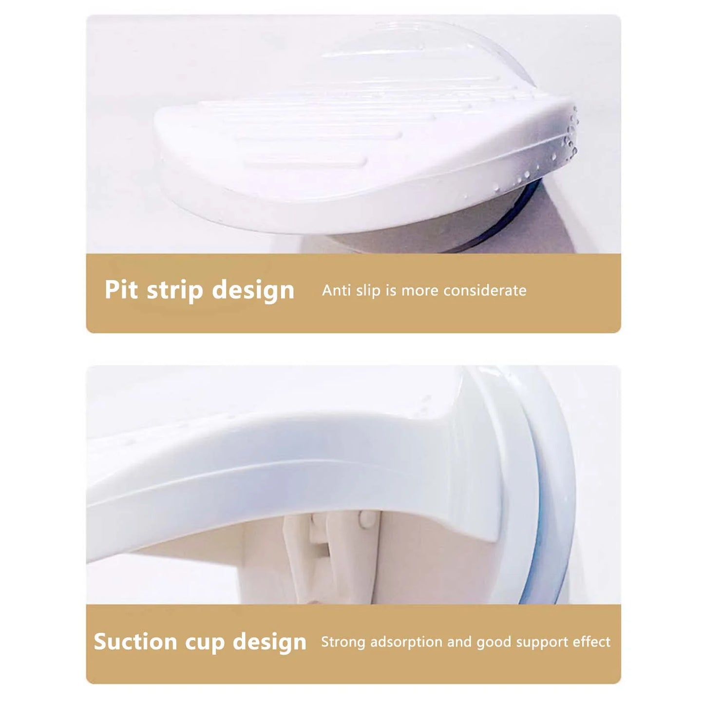 Bathroom Shower Foot Rest Easy Installation Suction Cup with Thickened Material Suitable for Polishing Wearing Shoes