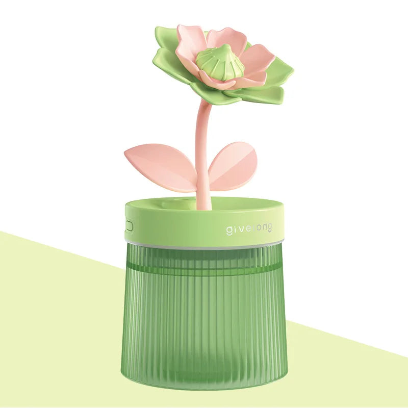 Humidifier Portable USB Ultrasonic Colorful Cup Aroma Diffuser Cool Mist Maker Flower Air Humidifier Purifier With Light