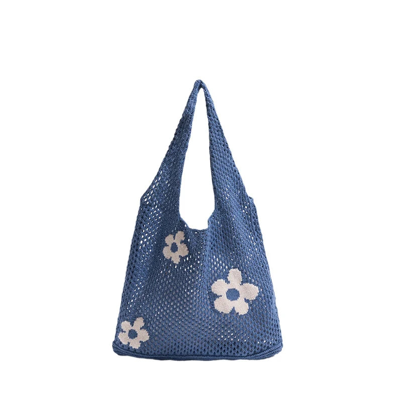 Woven Love Heart Knitted Shoulder Bag β Wool Tote for Women (Portable & Stylish | Daily Commuter & Student-Friendly)
