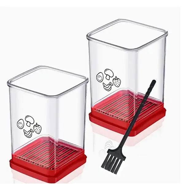 Fruit Speed Cup Slicer – 2-in-1 Push Plate Cutter for Strawberries, Bananas & Eggs (Quick Salad Prep | Compact Kitchen Gadget)