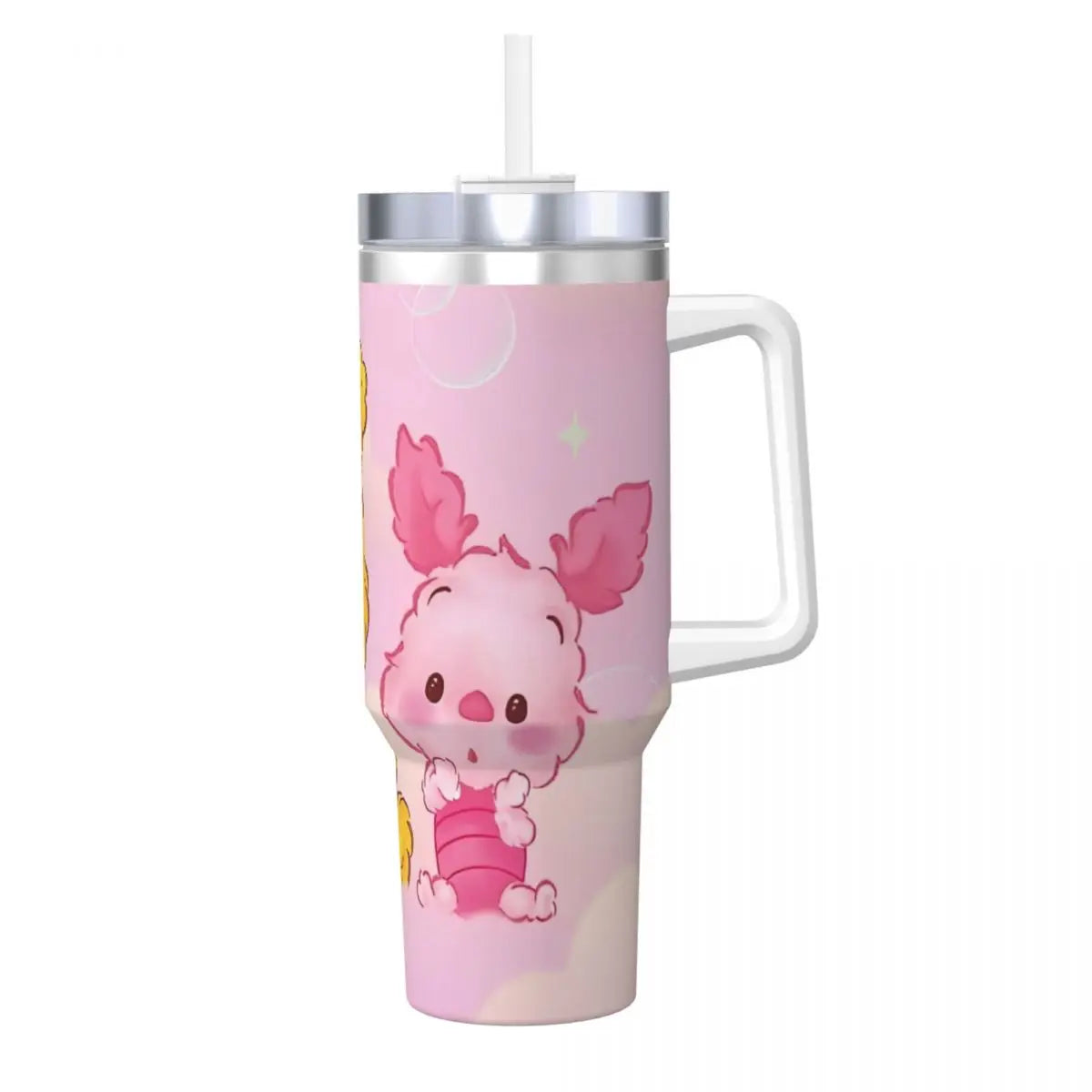 Winnie the Pooh Stainless Steel Tumbler β 40oz Leak-Proof Mug with Straw & Handle (Hot & Cold Drinks | Beach & Travel Ready)