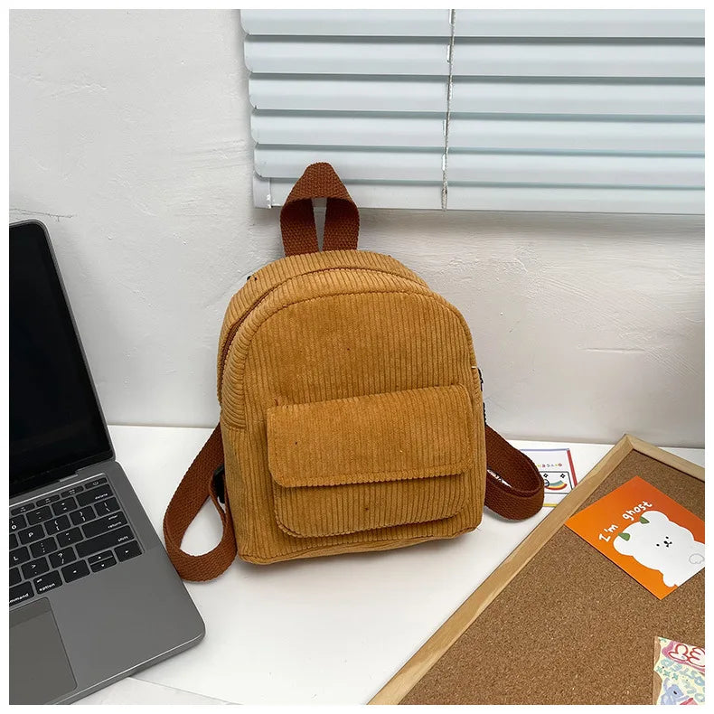 Retro Backpack Women's Backpack Fashion Small Bag Student Chest Bag Large Capacity Handbag Mom's Bag Fabric Shoulder Bag