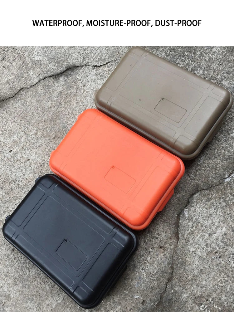 Waterproof Outdoor Survival Box – Portable Shockproof Dustproof Case for Camping, Hiking, Boating, and Geocaching