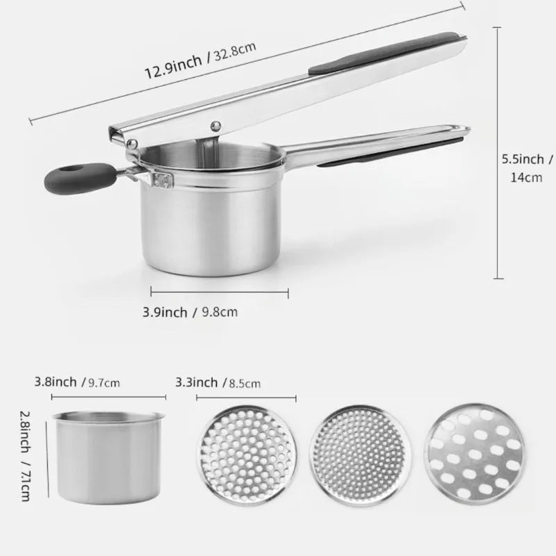 Heavy Duty Stainless Steel Potato Ricer