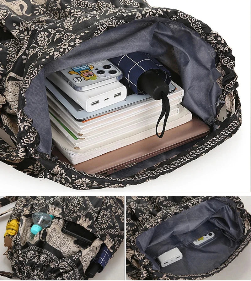Minimalist Drawstring Backpack β Large Capacity & Lightweight for Women (Travel, Fitness, Shopping & Daily Use)