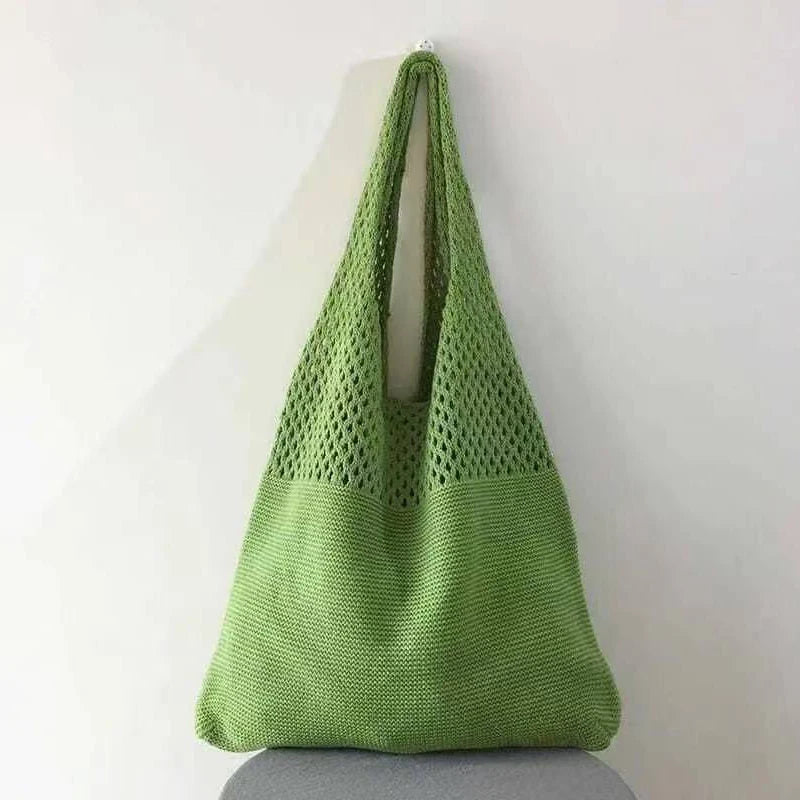 Woven Love Heart Knitted Shoulder Bag β Wool Tote for Women (Portable & Stylish | Daily Commuter & Student-Friendly)