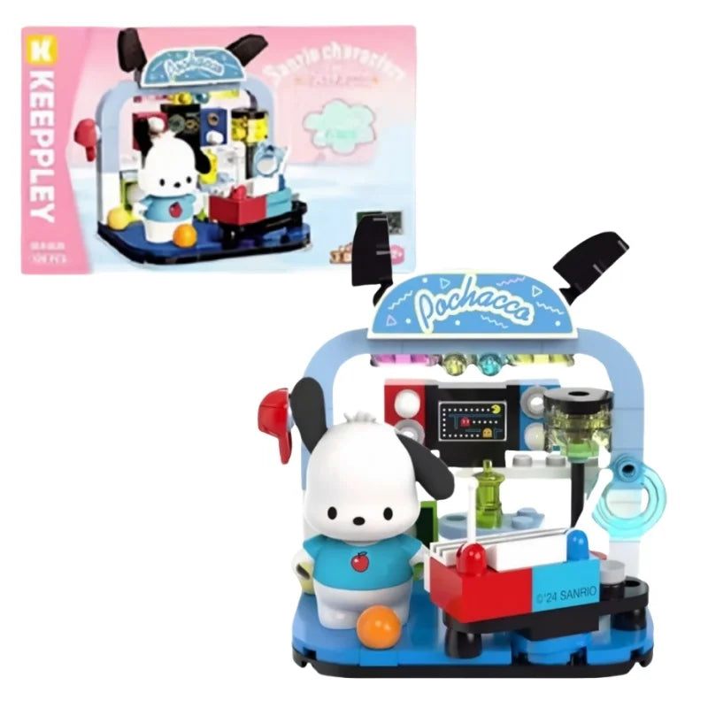 Sanrio DIY Assembly Model Building Block Toys Hello Kitty Kuromi My Melody Cinnamoroll Pochacco Cute Cartoon Doll Ornaments Toys