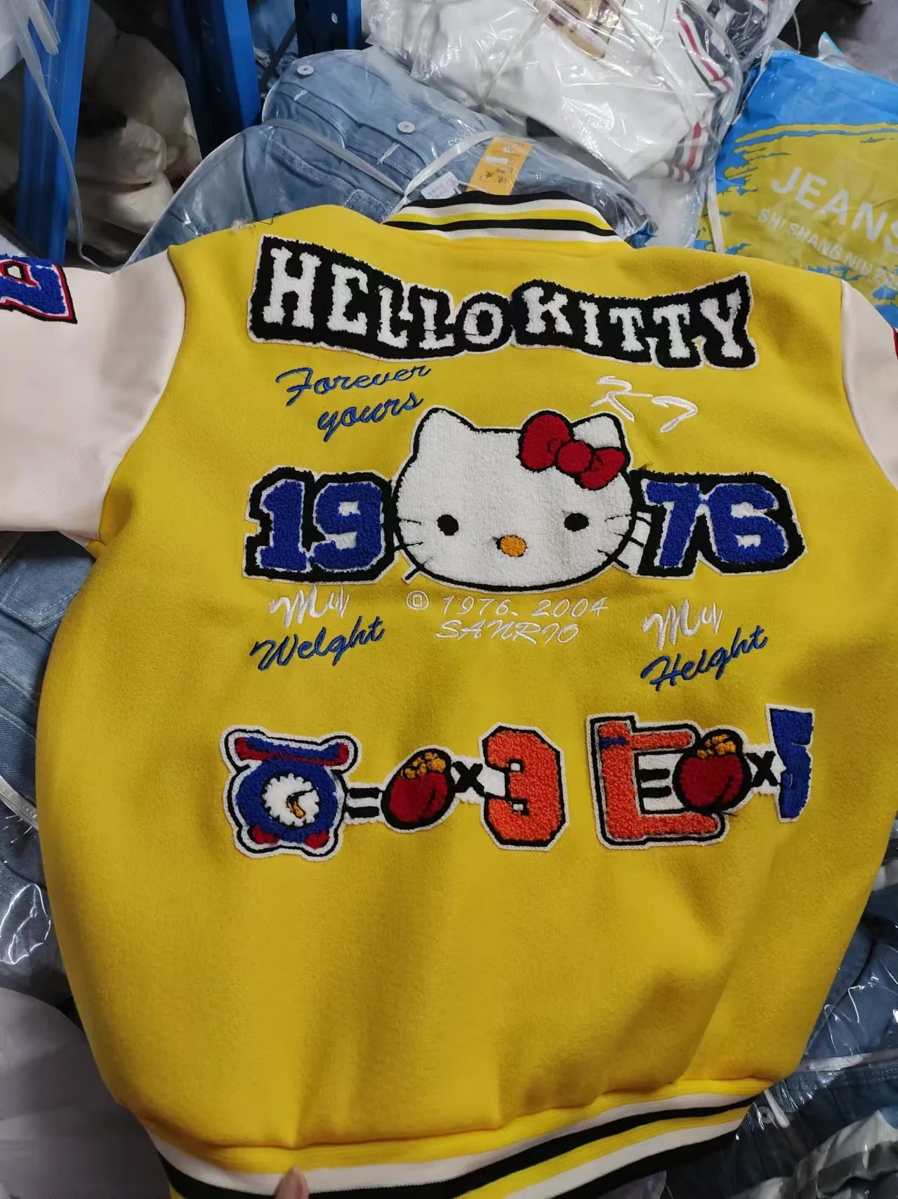 Hello Kitty Baseball Jacket Coat Hoodie Men Women Print Sport Baseball Uniforms Motorcycles Warm Coats Cardigan Tops Clothes Top