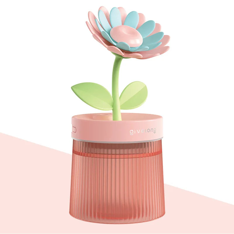 Humidifier Portable USB Ultrasonic Colorful Cup Aroma Diffuser Cool Mist Maker Flower Air Humidifier Purifier With Light