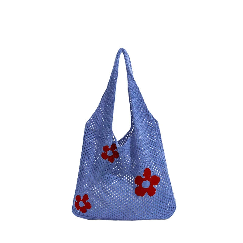Woven Love Heart Knitted Shoulder Bag β Wool Tote for Women (Portable & Stylish | Daily Commuter & Student-Friendly)