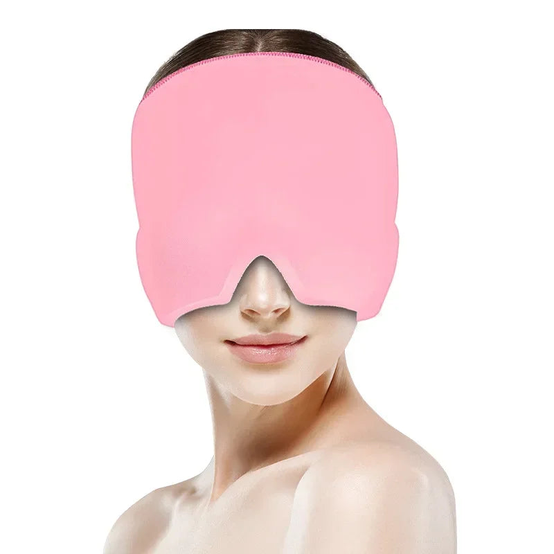 Hot & Cold Therapy Headache Relief Cap β Wearable Ice Hat for Migraine, Stress & Sinus Pain (Eye Mask + Head Massager Wrap)