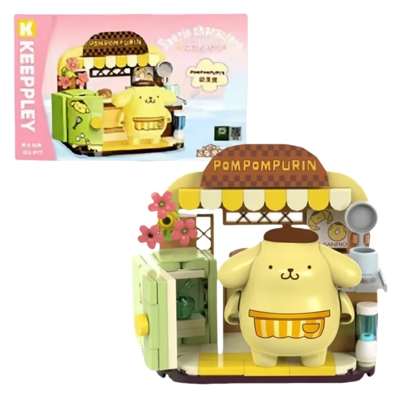 Sanrio DIY Assembly Model Building Block Toys Hello Kitty Kuromi My Melody Cinnamoroll Pochacco Cute Cartoon Doll Ornaments Toys