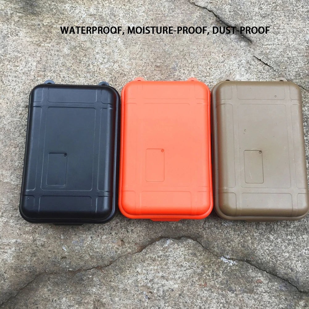 Waterproof Outdoor Survival Box – Portable Shockproof Dustproof Case for Camping, Hiking, Boating, and Geocaching