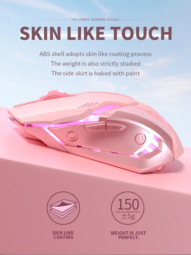 USB Wireless Gaming Mouse RGB Gamer Mouse 6 Buttons Mice Optical Office Computer Mouse For Desktop Laptop Ergonomic Mouse