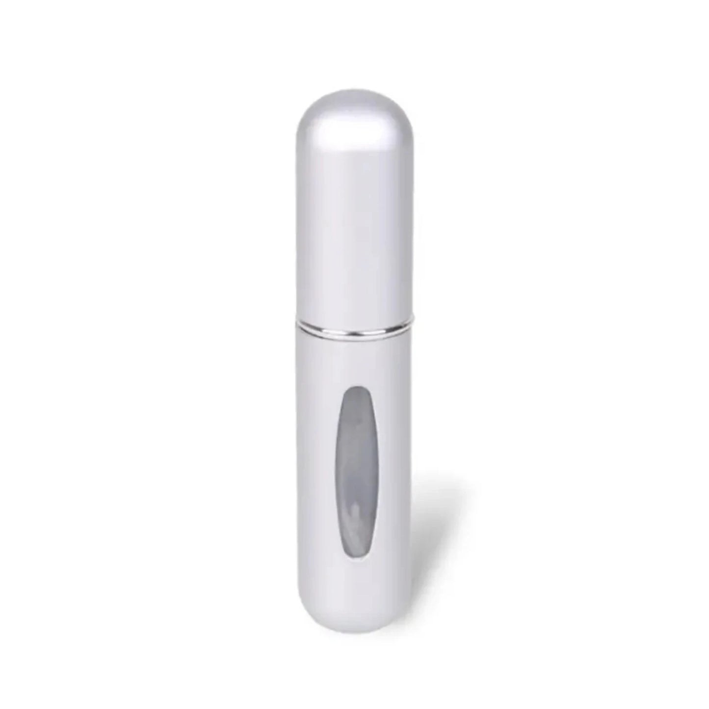 Mini Refillable Aluminum Pump Bottle – 5ml Travel Size with Bottom Dispense Design