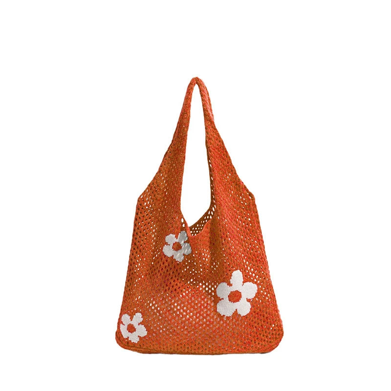 Woven Love Heart Knitted Shoulder Bag β Wool Tote for Women (Portable & Stylish | Daily Commuter & Student-Friendly)
