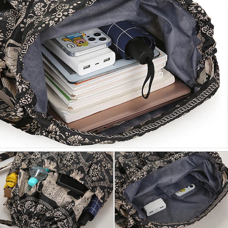 Minimalist Drawstring Backpack β Large Capacity & Lightweight for Women (Travel, Fitness, Shopping & Daily Use)