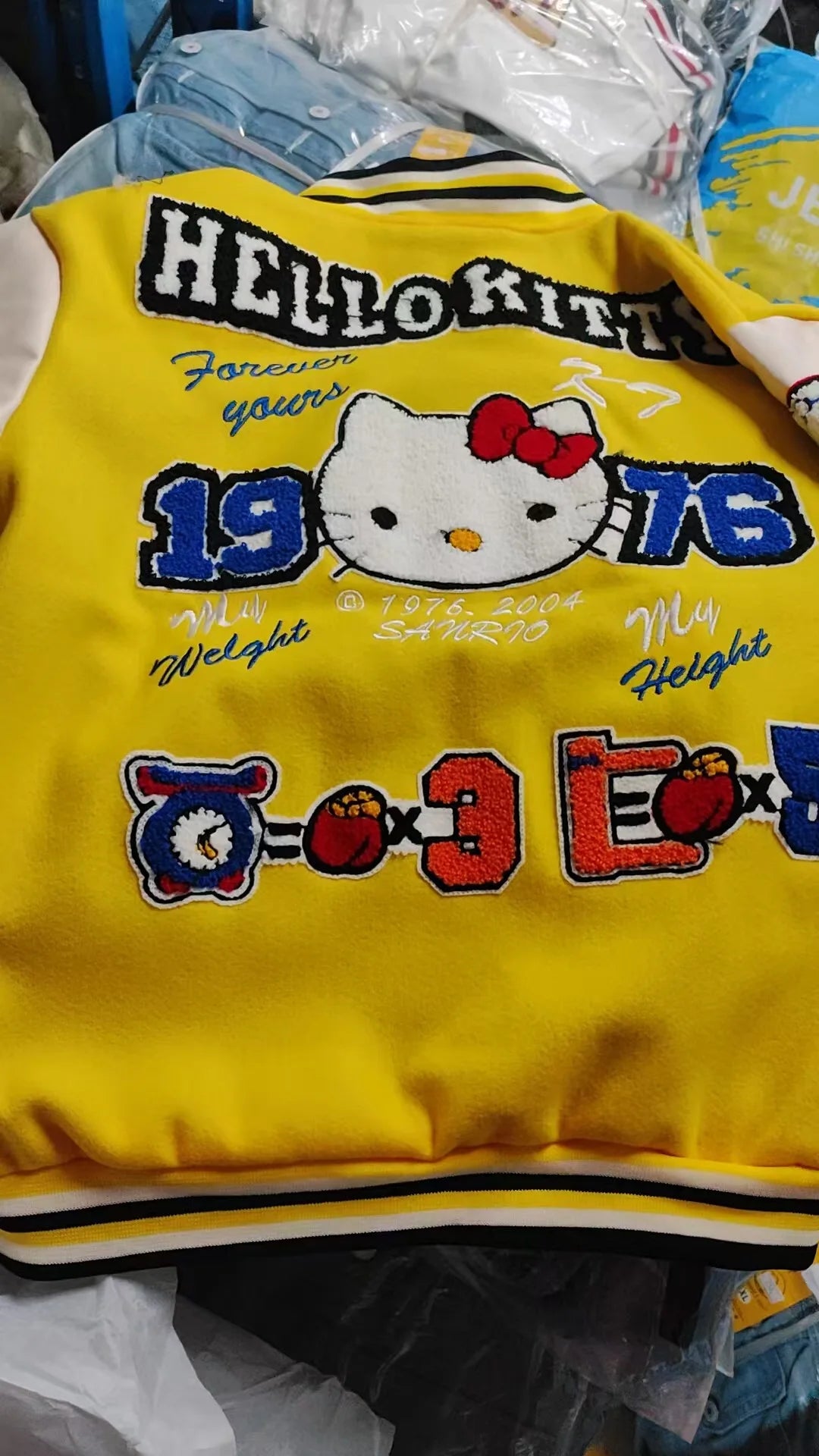 Hello Kitty Baseball Jacket Coat Hoodie Men Women Print Sport Baseball Uniforms Motorcycles Warm Coats Cardigan Tops Clothes Top