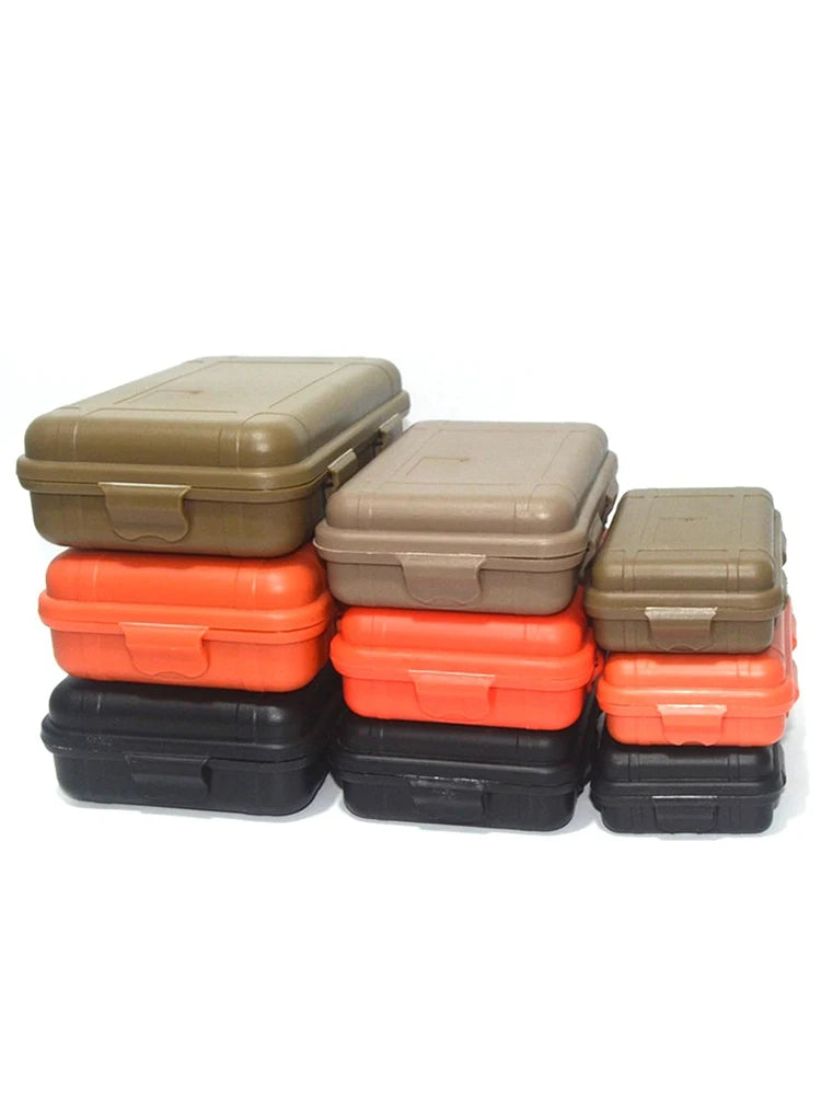 Waterproof Outdoor Survival Box – Portable Shockproof Dustproof Case for Camping, Hiking, Boating, and Geocaching