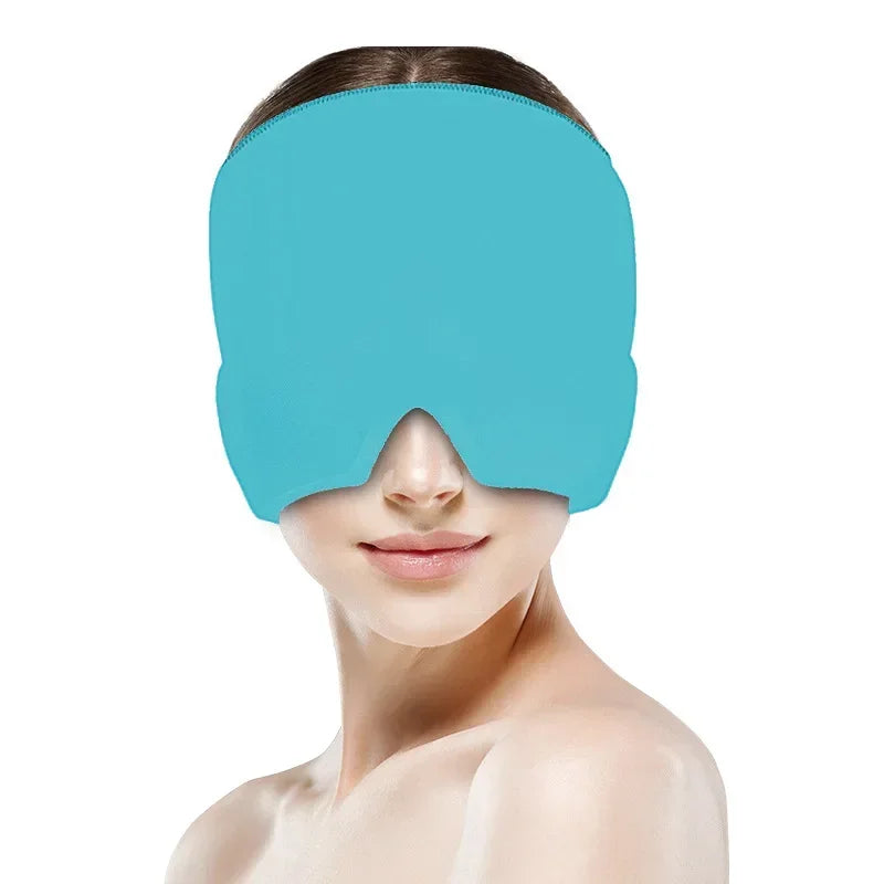 Hot & Cold Therapy Headache Relief Cap β Wearable Ice Hat for Migraine, Stress & Sinus Pain (Eye Mask + Head Massager Wrap)