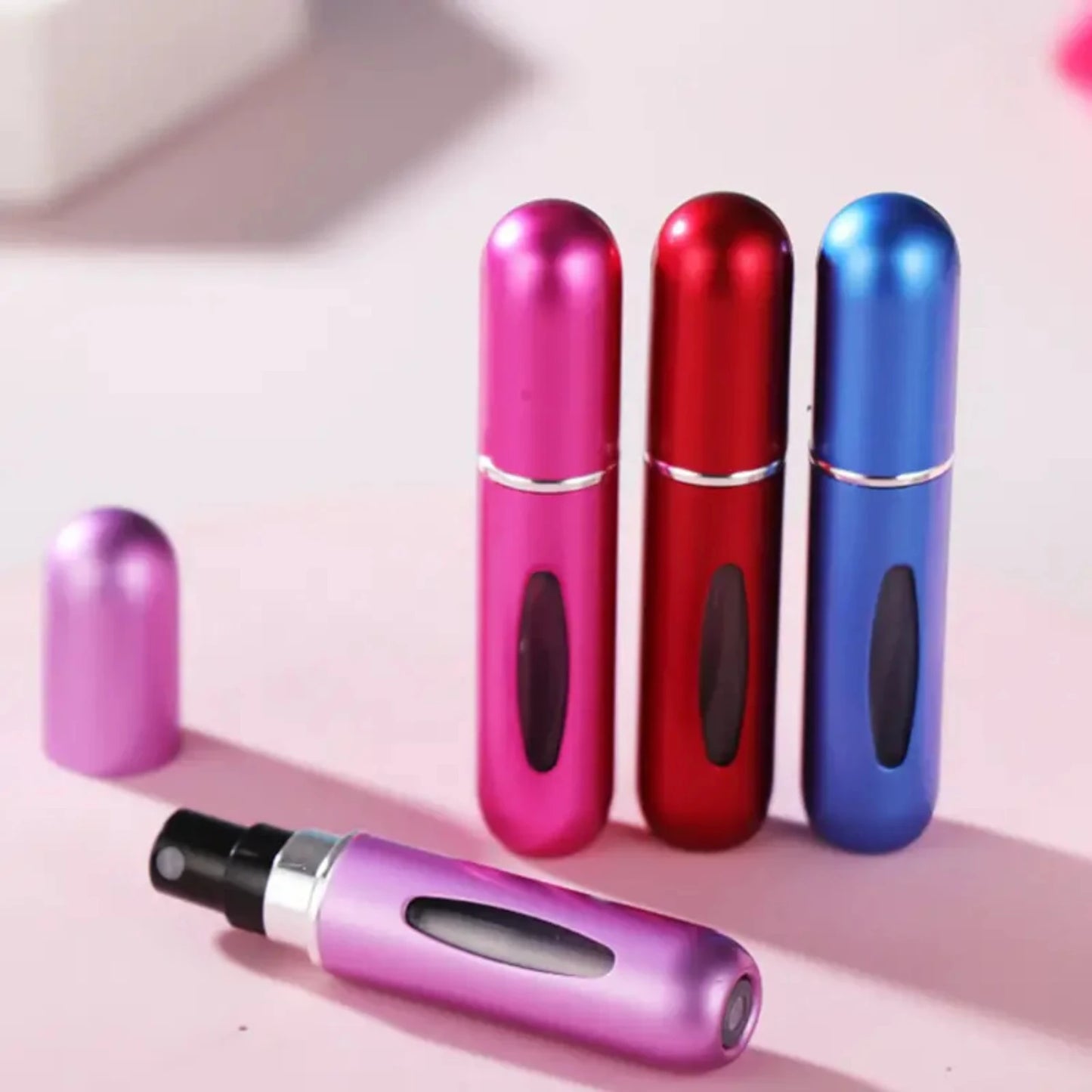 Mini Refillable Aluminum Pump Bottle – 5ml Travel Size with Bottom Dispense Design
