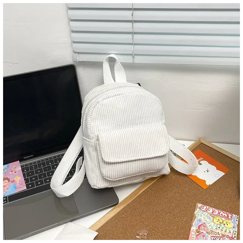 Retro Backpack Women's Backpack Fashion Small Bag Student Chest Bag Large Capacity Handbag Mom's Bag Fabric Shoulder Bag