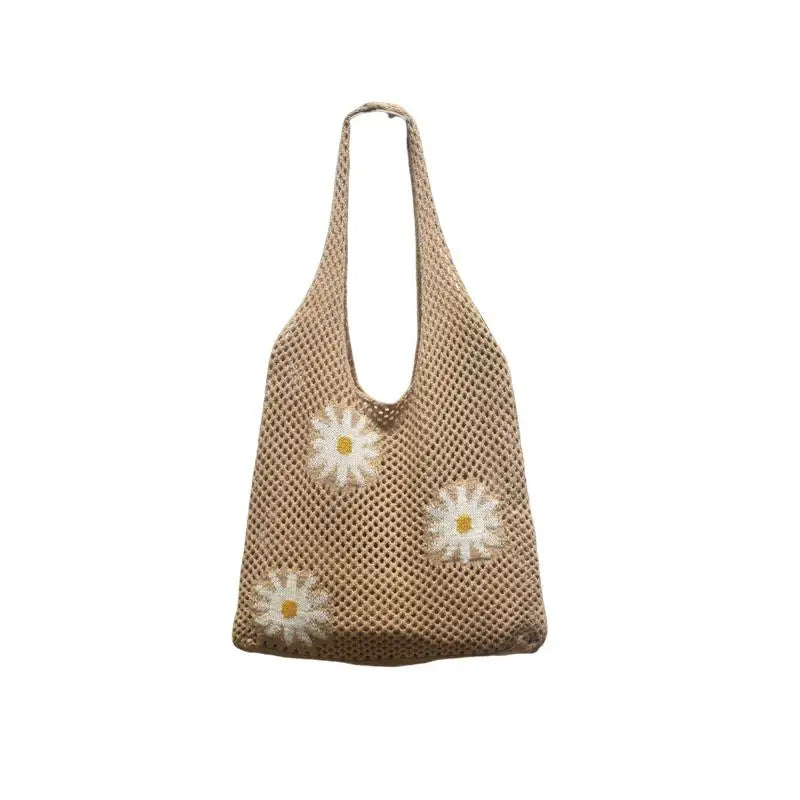 Woven Love Heart Knitted Shoulder Bag β Wool Tote for Women (Portable & Stylish | Daily Commuter & Student-Friendly)