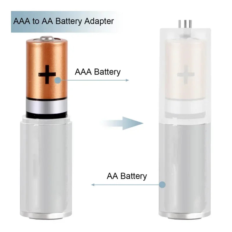 10/15PCS AAA to AA Size Cell Battery Converter Adapter Batteries Holder Storage Box Plastic Case Switcher For AAA to AA Battery