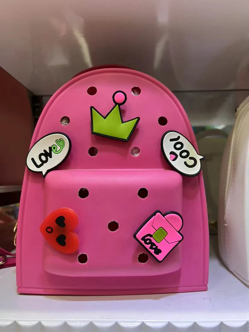 Kids Backpack Cartoon Backpacks Cute Backpacks Women Bucket Backpack Mother Kids Bags for Girl School Bag with 5 Charms