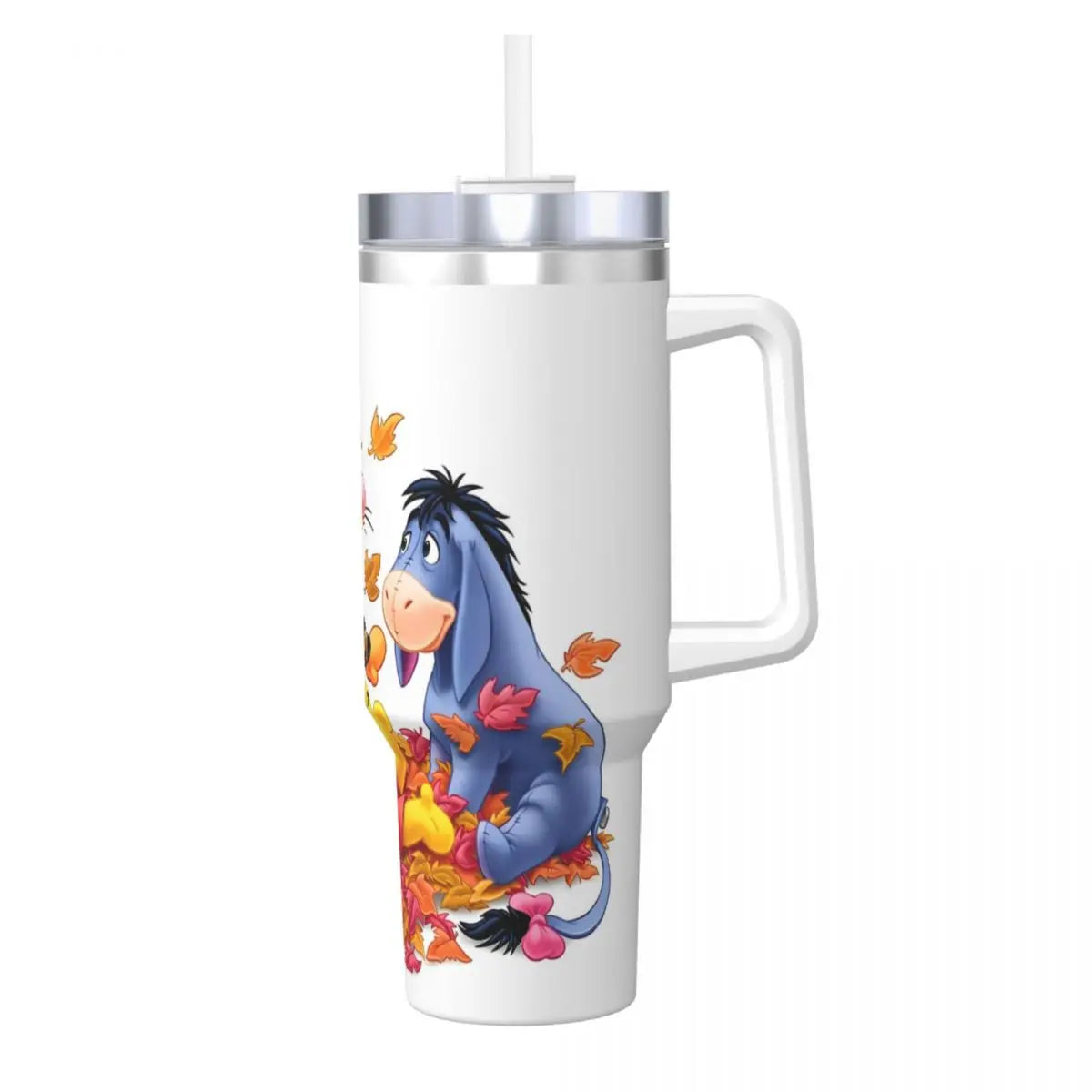 Winnie the Pooh Stainless Steel Tumbler β 40oz Leak-Proof Mug with Straw & Handle (Hot & Cold Drinks | Beach & Travel Ready)