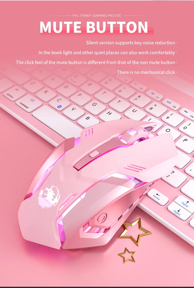 USB Wireless Gaming Mouse RGB Gamer Mouse 6 Buttons Mice Optical Office Computer Mouse For Desktop Laptop Ergonomic Mouse