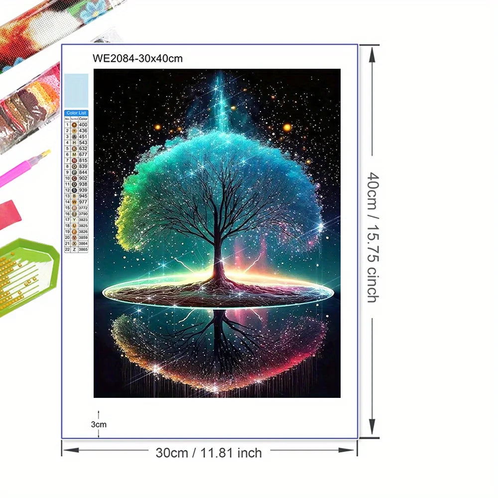5D DIY Fantasy Moon Tree Diamond Painting Kit β Full Drill Rhinestone Mosaic Art for Home Decor & Gifts