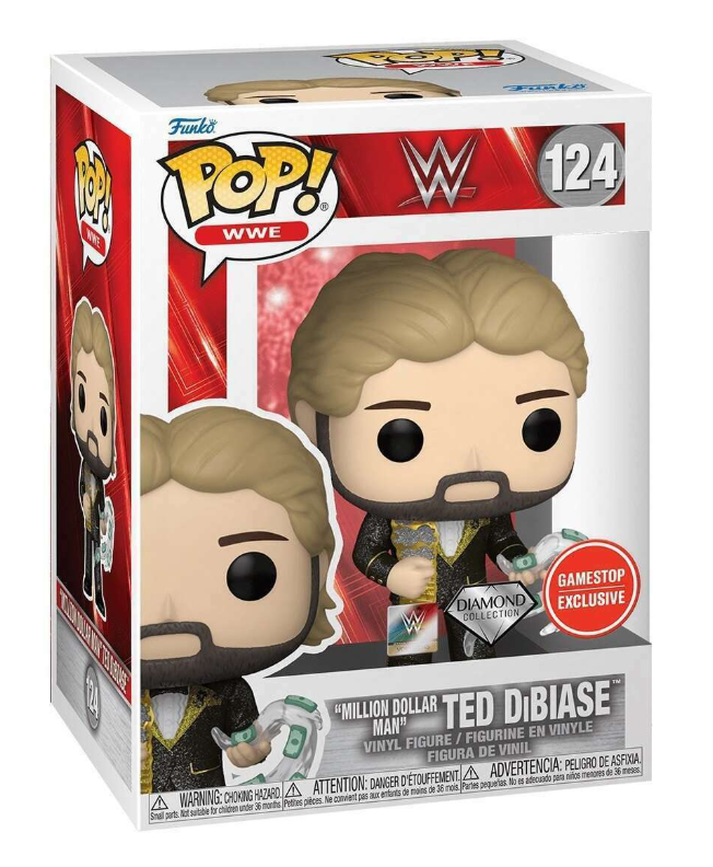 Funko Pop! WWE: "Million Dollar Man" Ted DiBiase #124 – Diamond Collection GameStop Exclusive