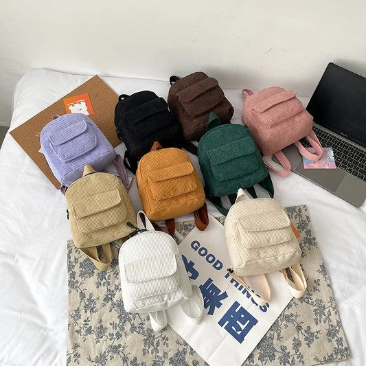 Retro Backpack Women's Backpack Fashion Small Bag Student Chest Bag Large Capacity Handbag Mom's Bag Fabric Shoulder Bag