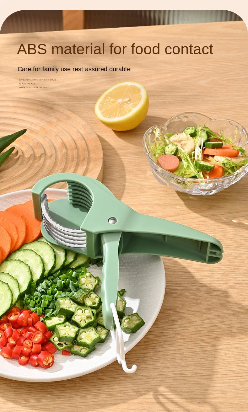 Multi-Functional Stainless Steel Vegetable & Fruit Slicer – Kitchen Tools & Salad Prep Accessory