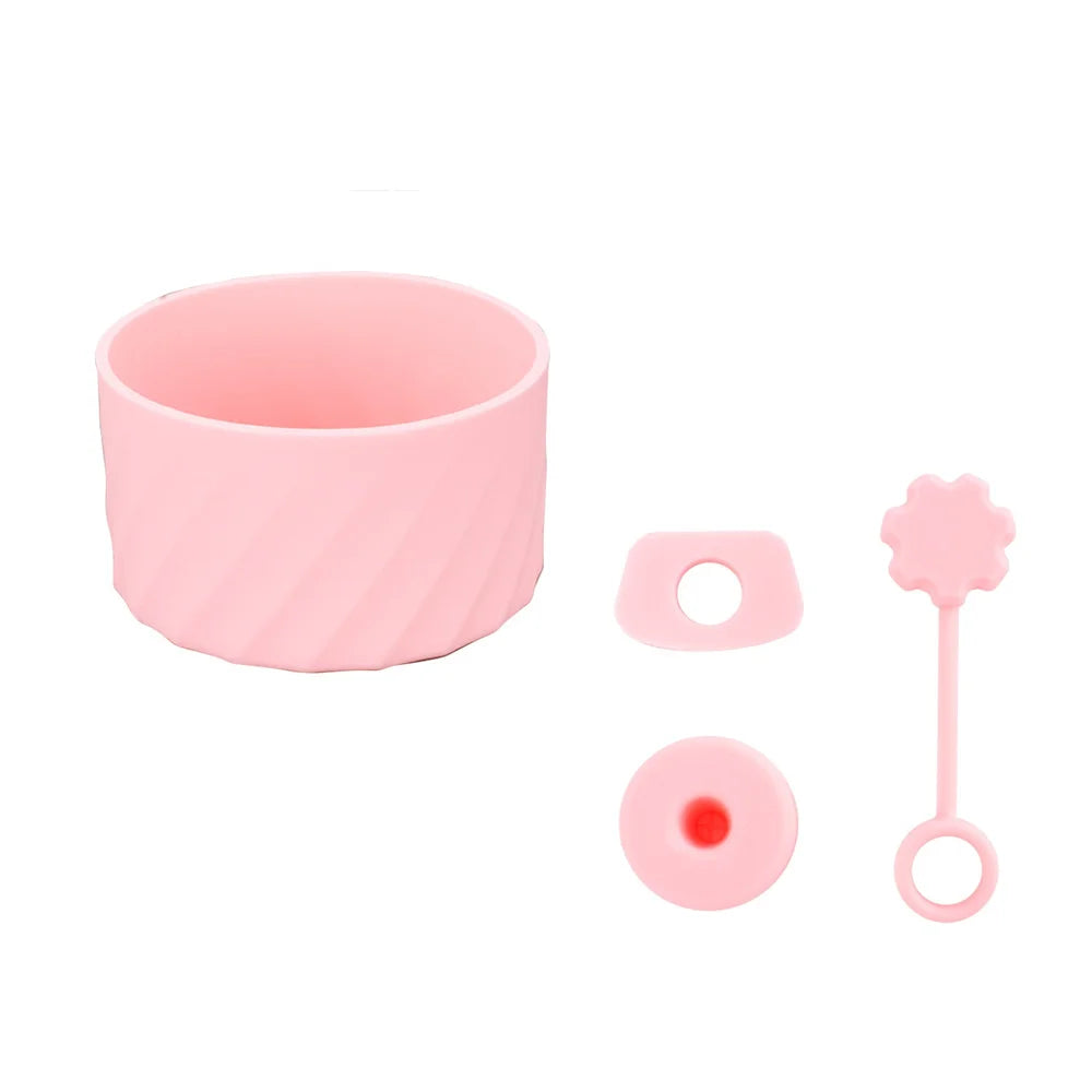 4Pcs Silicone Spill-Proof Stopper Set – Fits Stanley 40oz Cup (Protective Boot + Straw Covers | Leak-Proof Water Bottle Accessories)
