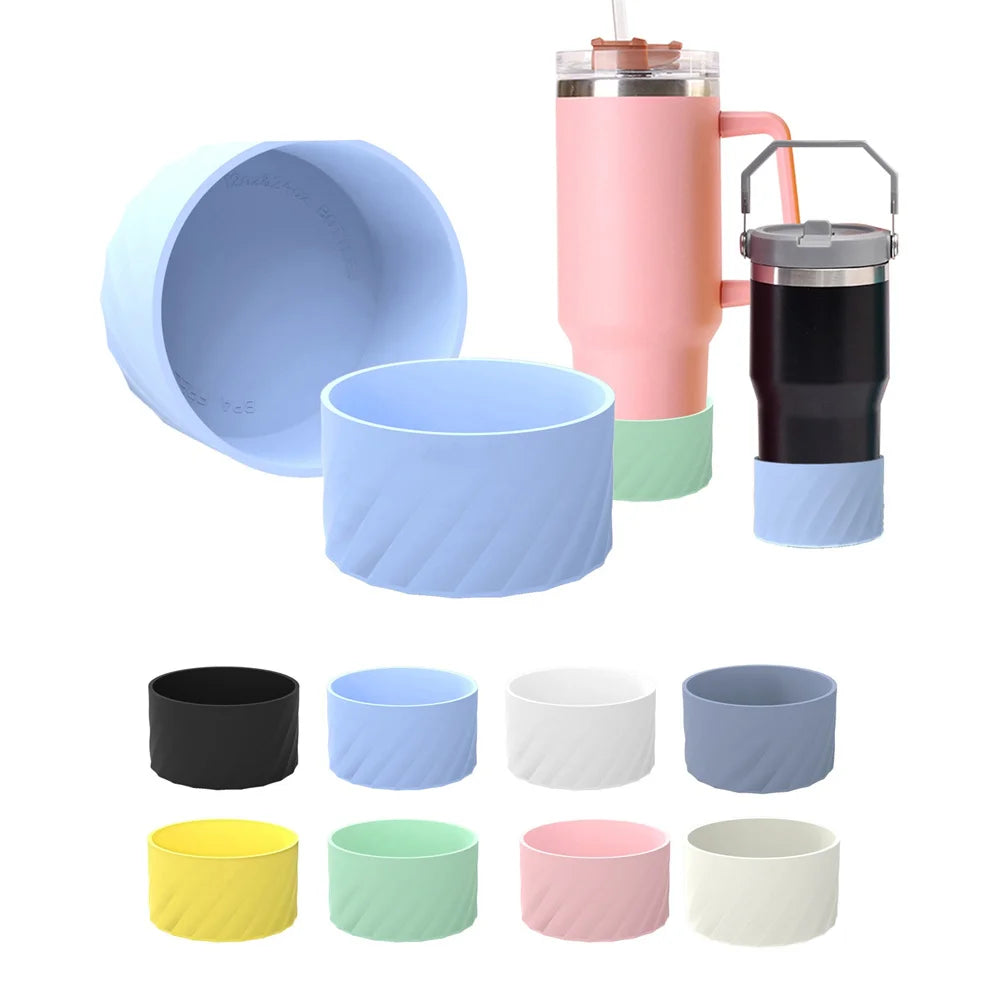4Pcs Silicone Spill-Proof Stopper Set – Fits Stanley 40oz Cup (Protective Boot + Straw Covers | Leak-Proof Water Bottle Accessories)