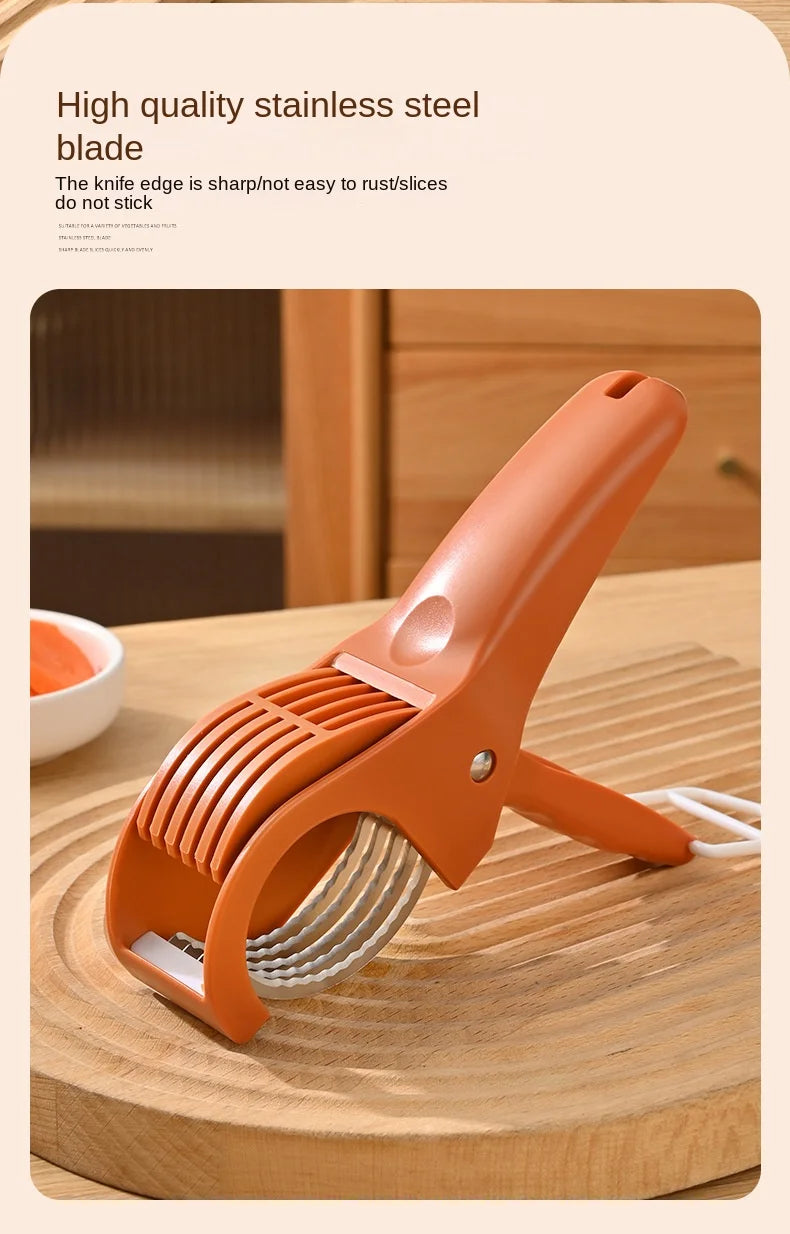 Multi-Functional Stainless Steel Vegetable & Fruit Slicer – Kitchen Tools & Salad Prep Accessory