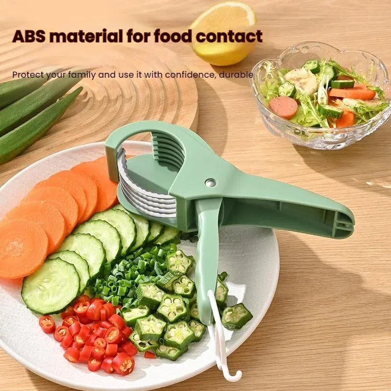 Multi-Functional Stainless Steel Vegetable & Fruit Slicer – Kitchen Tools & Salad Prep Accessory