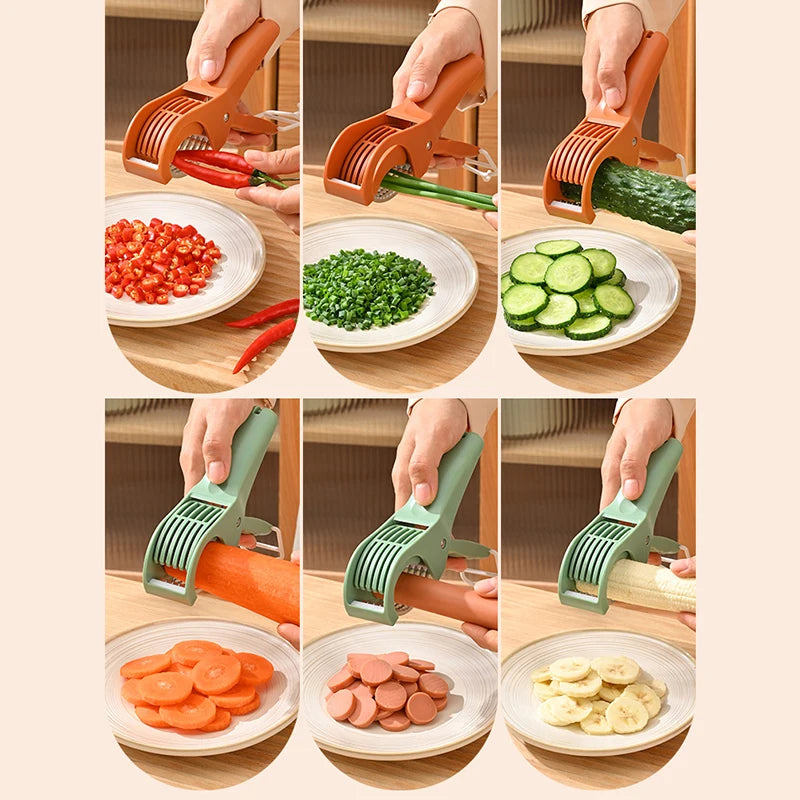 Multi-Functional Stainless Steel Vegetable & Fruit Slicer – Kitchen Tools & Salad Prep Accessory