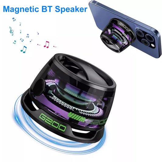 G200 Magnetic Portable Bluetooth Speaker Mini Sound Box Multi-functional Colorful RGB Lights stereo sound Bluetooth 5.3 Speaker