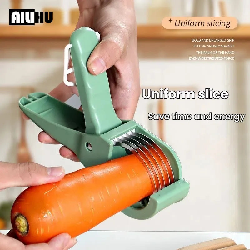 Multi-Functional Stainless Steel Vegetable & Fruit Slicer – Kitchen Tools & Salad Prep Accessory