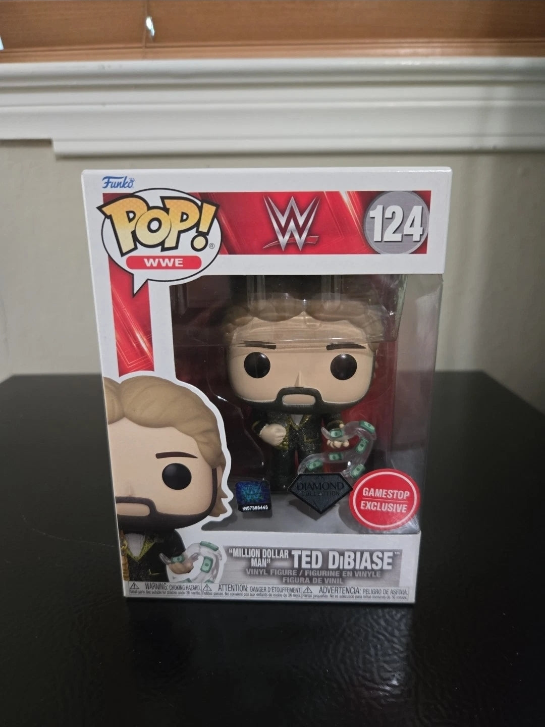 Funko Pop! WWE: "Million Dollar Man" Ted DiBiase #124 – Diamond Collection GameStop Exclusive