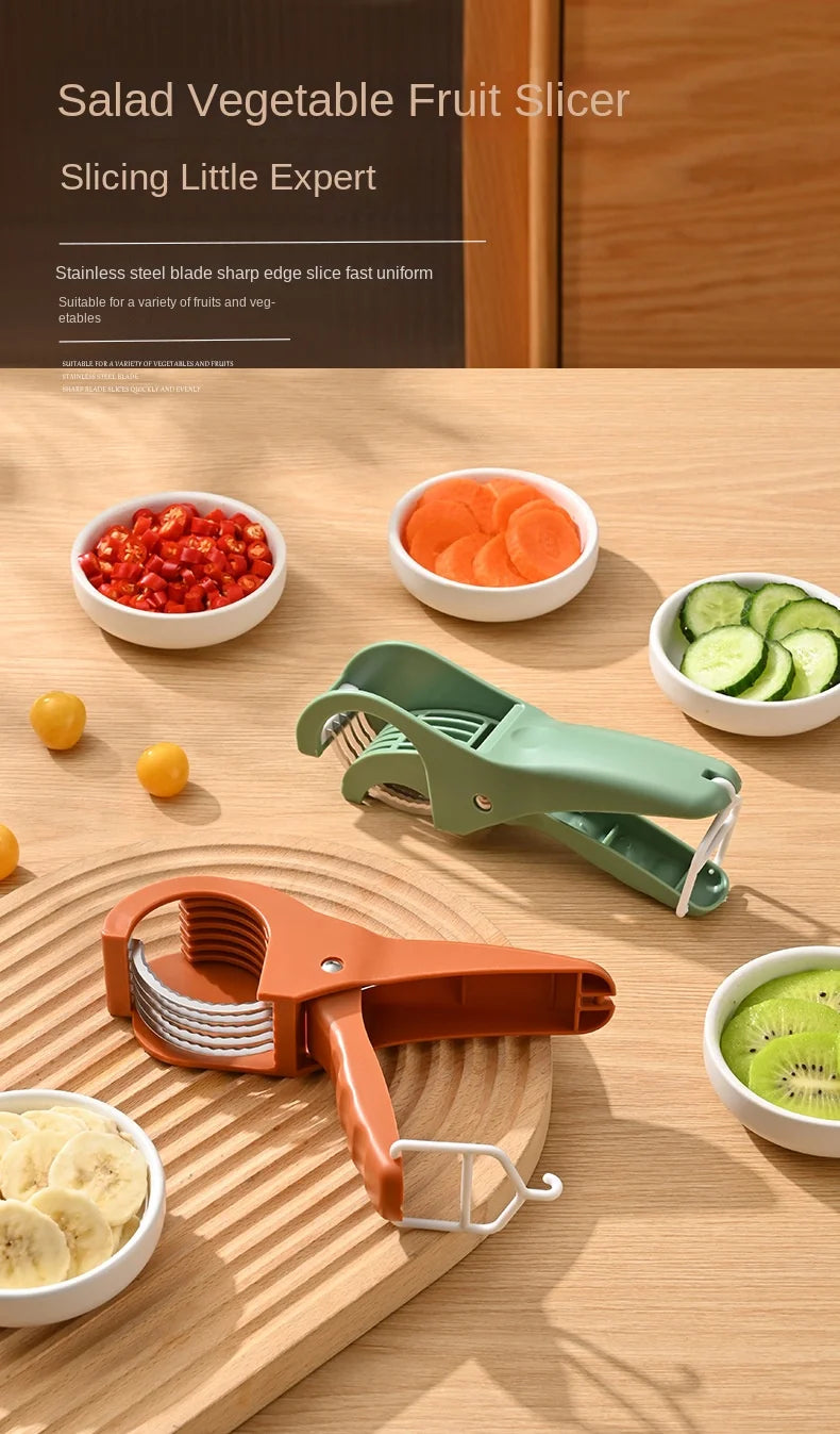 Multi-Functional Stainless Steel Vegetable & Fruit Slicer – Kitchen Tools & Salad Prep Accessory
