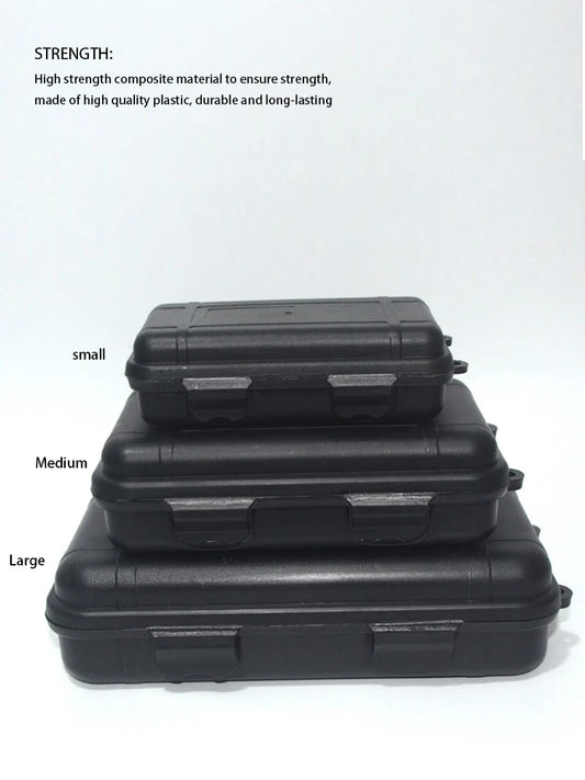 Waterproof Outdoor Survival Box – Portable Shockproof Dustproof Case for Camping, Hiking, Boating, and Geocaching