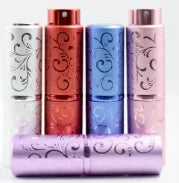 10ml Rattan Pattern Refillable Perfume Atomizer – Portable Aluminum Spray Bottle for Travel