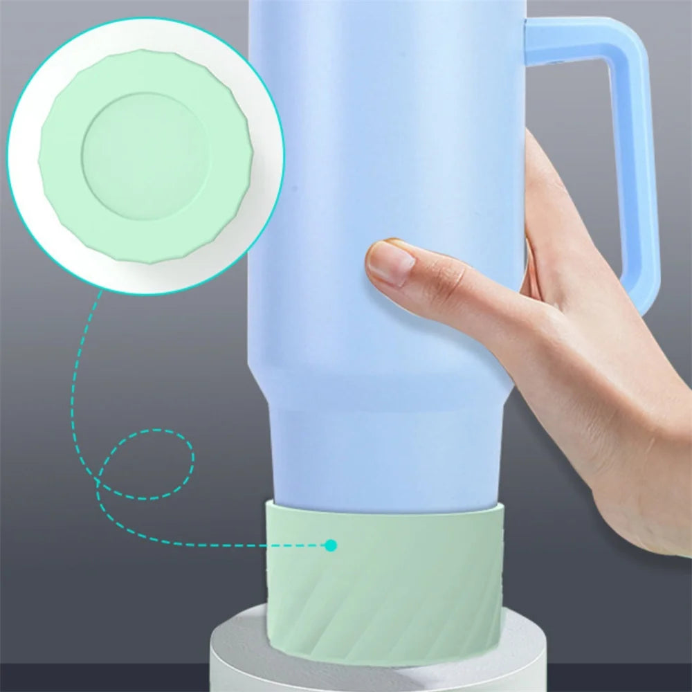 4Pcs Silicone Spill-Proof Stopper Set – Fits Stanley 40oz Cup (Protective Boot + Straw Covers | Leak-Proof Water Bottle Accessories)